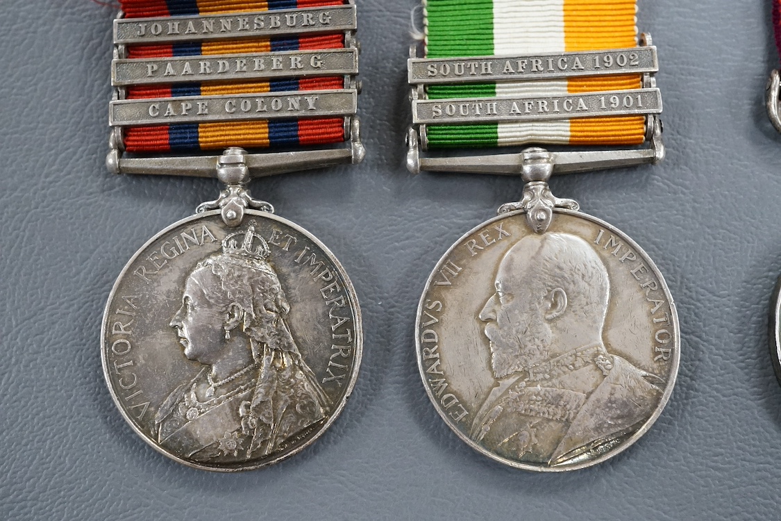 A QSA four medal group awarded to W. Lepper, Lincolnshire Regt., comprising